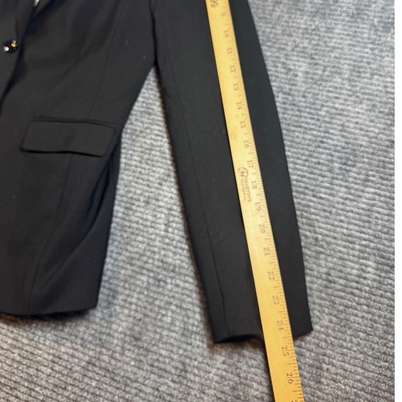 Banana Republic Black Wool Blend Blazer Jacket Size 10 - Picture 15 of 16